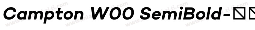 Campton W00 SemiBold字体转换